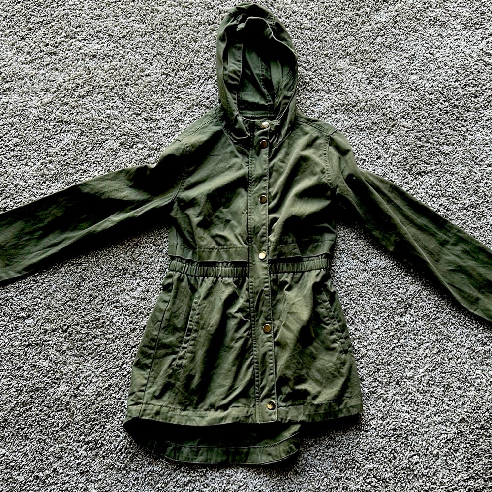 C&C California green button up jacket
